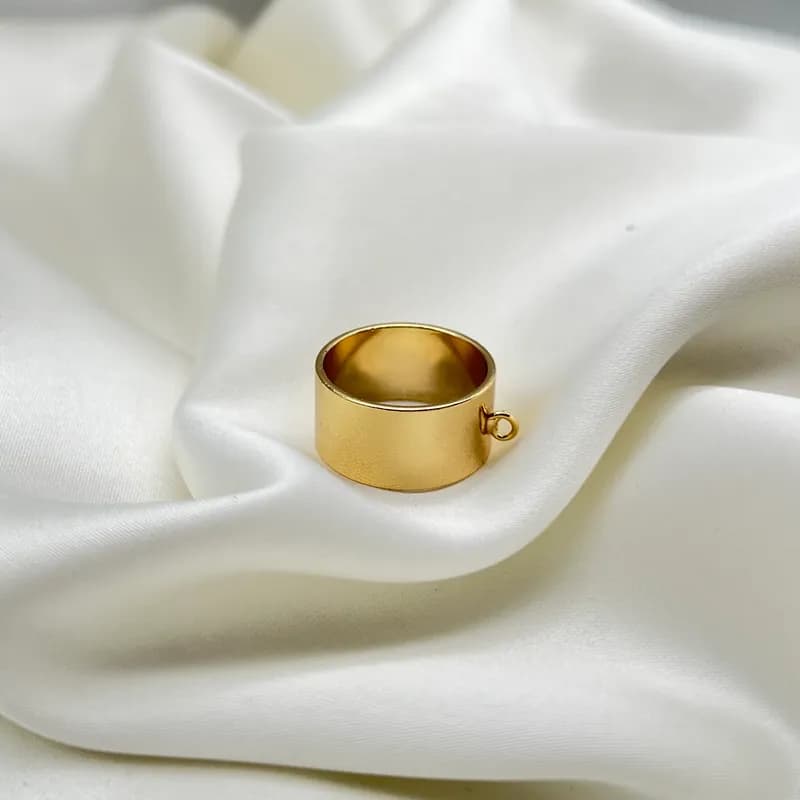 Bague plaque Or  - 1