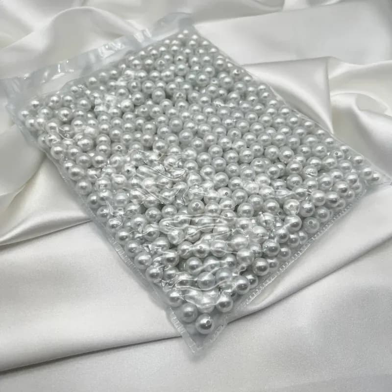 Boule jawhar Blanc et Blanc cassé et Noir n° 4/6/8/10/12/14 mm