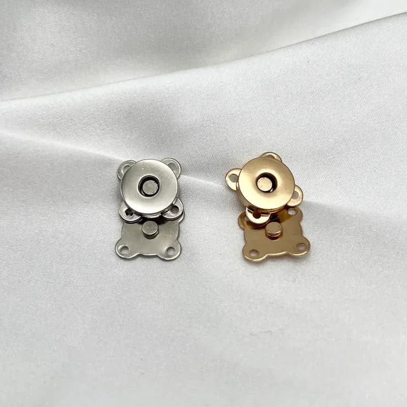 Bouton magnétique de sac Doré et Argent