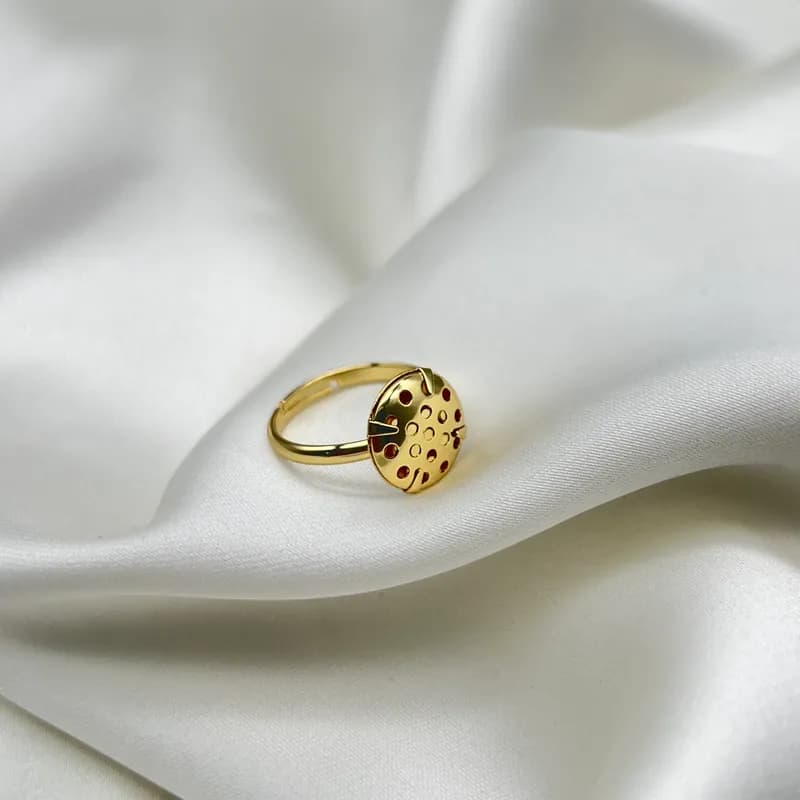 Bague kaskas plaque Or - 1