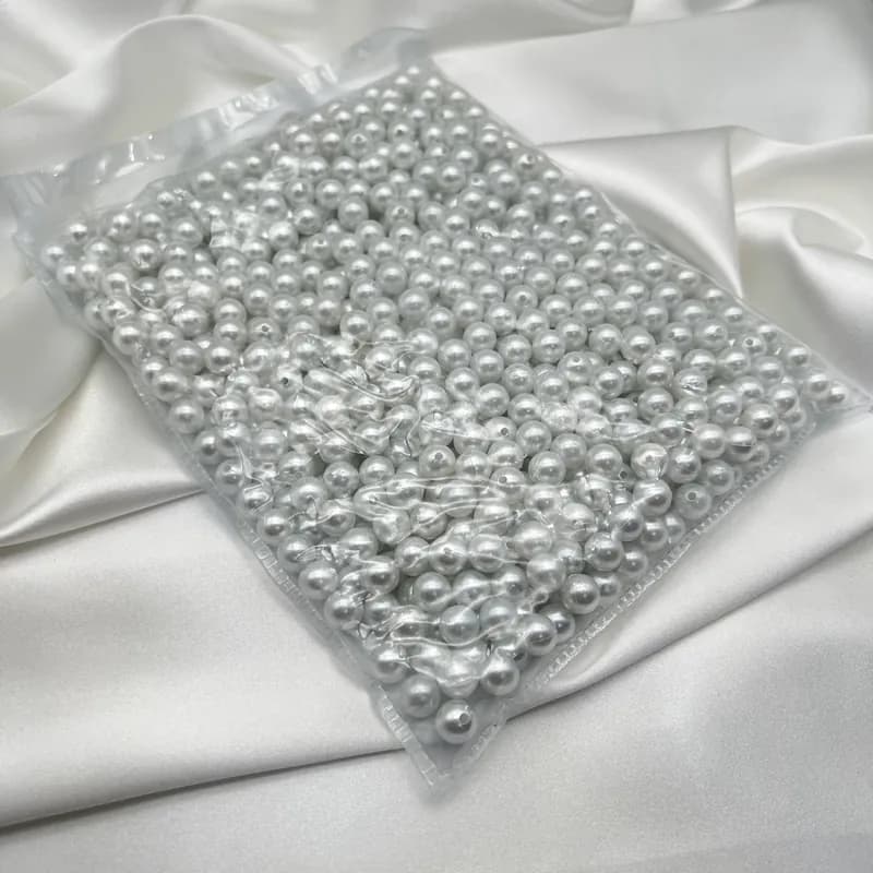 Boule jawhar Blanc et Blanc cassé et Noir n° 4/6/8/10/12/14 mm - 1